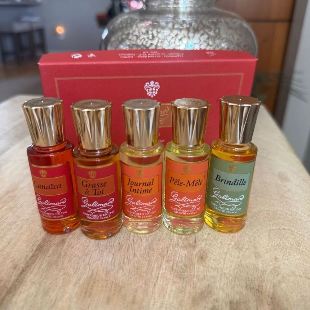 Vintage Galimard French Mini Perfume Set Of 5 Fragrance Collection